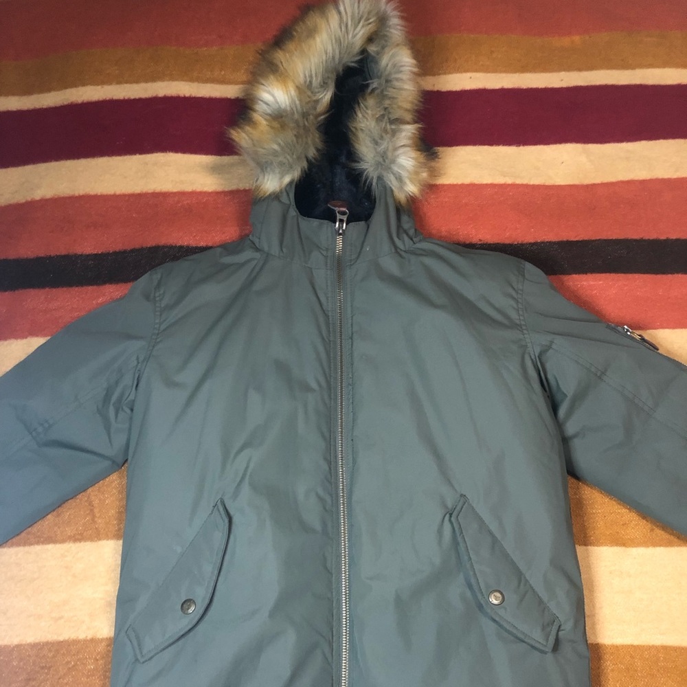 dark green jacket brand is Galaxy by Harvic